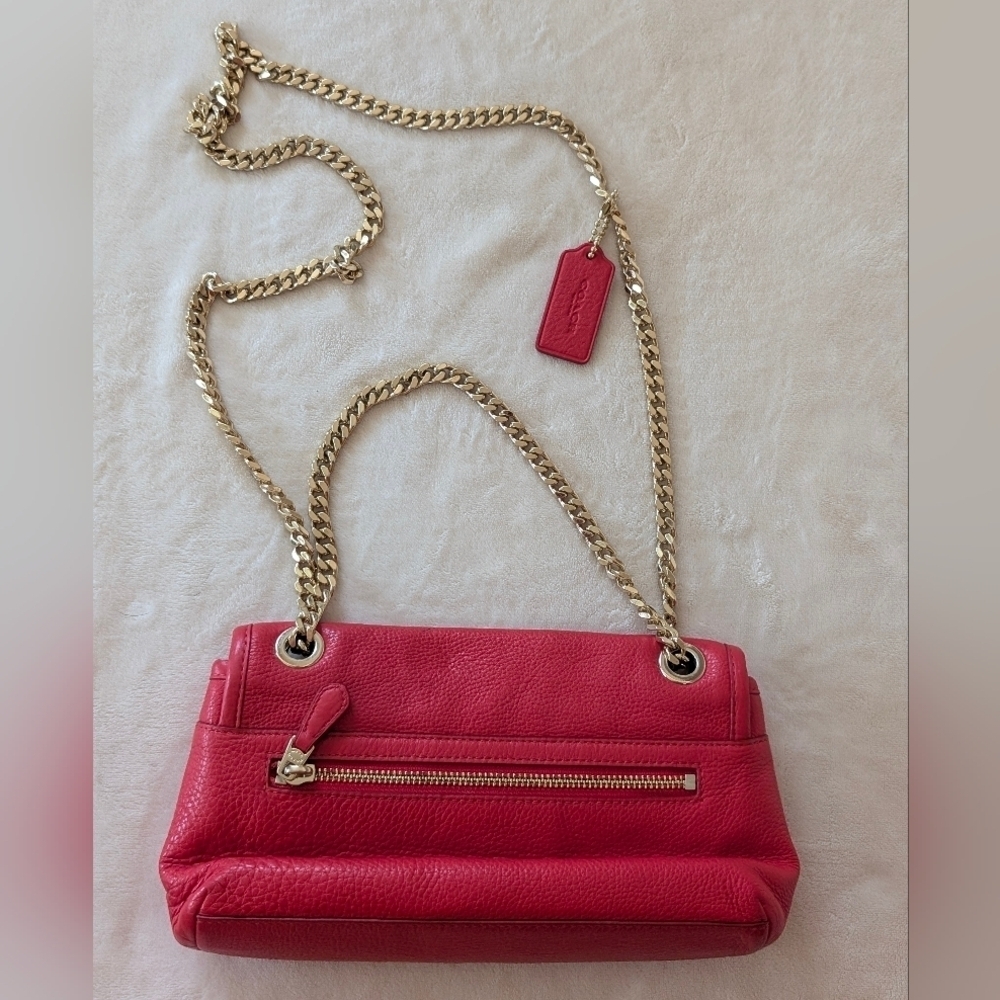 Coach Madison Chain Crossbody in Cardinal Red, Style No. F33878 Purse - Picture 14 of 15